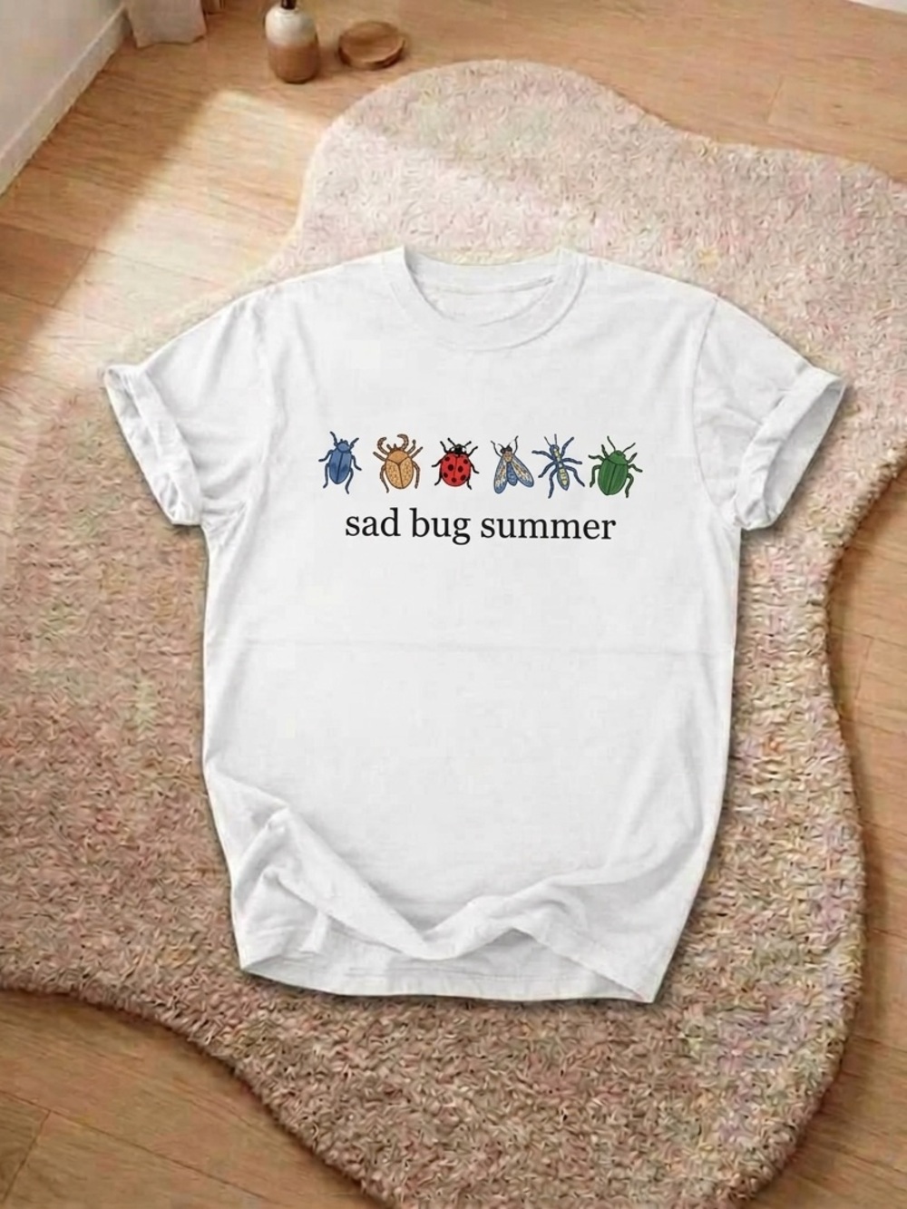 Sad Bug Summer Shirt, Funny Insect Graphic Tee